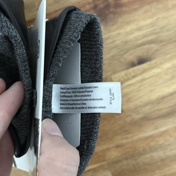 ISOTONER MEN’S GENUINE LEATHER GLOVES BLACK SZ XL NEW WITH TAG - Picture 4 of 7